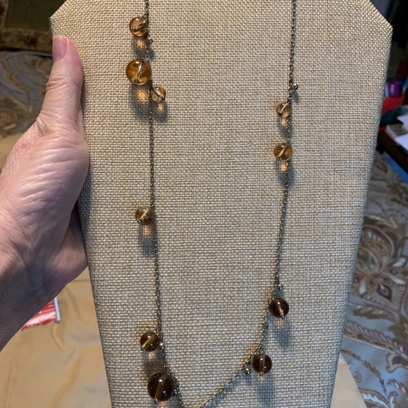 J Crew root beer glass beads pendant - Picture 4 of 7